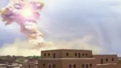 Représentation artistique, basée sur des preuves, de l'explosion, qui avait la puissance de 1 000 Hiroshimas. Allen West et Jennifer Rice, CC BY-ND