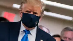 ترامپ سرانجام ماسک زد