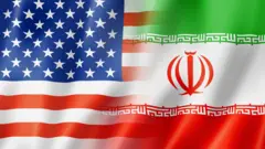 US and Iranian flag
