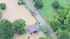 અમેરિકામાં પૂરના દૃશ્યો