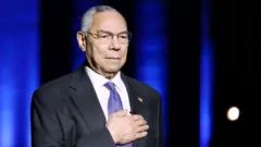 Image shows Colin Powell earlier this year