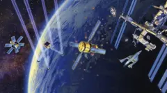 Satellites orbiting Earth