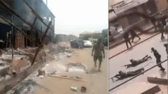 Ibudo itaja ti wọn sọ ina si atawọn sọja to dubulẹ