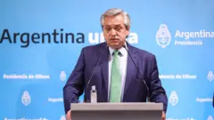 O presidente da Argentina, Alberto Fernández