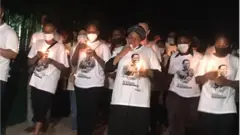 "Prophet TB Joshua burial": Temitope Balogun Joshua wife Evelyn Joshua lead 'funeral candlelight procession' by [Synagogue Church, Emmanuel TV]