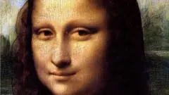 Detalle de la cara de la Mona Lisa
