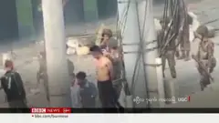 သပိတ်အားကောင်းတဲ့ မြို့တွေကို စစ်ကောင်စီ တပ်ဖွဲ့ဝင်တွေက အင်အားသုံး ဖြိုခွင်း