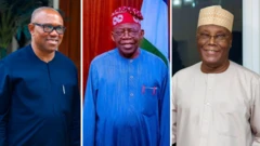 Di 2023 presidential election for Nigeria na 3-horse race