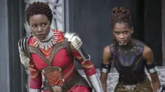 Lupita Nyong'o and Letitia Wright in Black Panther
