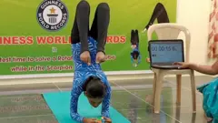 யோகாவில் இரண்டாவது முறையாக கின்னஸ் சாதனைப் படைத்த விருதுநகர் மாணவி