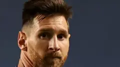 Lionel Messi in a Barcelona shirt