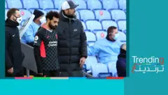محمد صلاح ومدرب ليفربول في مباراة كريستال بالاس