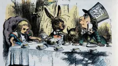 Ilustración de Alicia en el país de las maravillas coloreada a mano por John Tenniel.