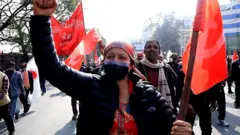 नेकपाको विरोध प्रदर्शन