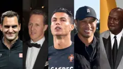 فدرر، شوماخر، رونالدو، وودز و جردن