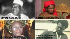 oyin adejobi, funmi martins, bukky ajayi, ishola ogunsola (ishow pepper)