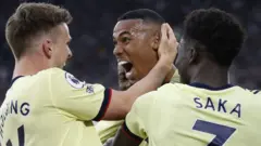 Gabriel (centre) celebrate afta e score