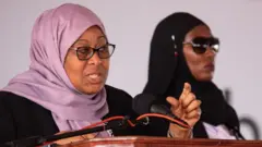 Tanzanian President Samia Suluhu Hassan