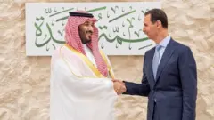 الرئيس السوري بشار الأسد وولي العهد السعودي محمد بن سلمان