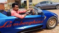 নিজের তৈরি ল্যাম্বরগিনিতে আকাশ