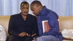 Le président du Congo-Brazzaville, Denis Sassou-Nguesso, et son fils, Denis-Christel.