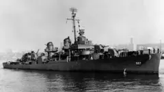USS Johnston (DD-557) off Seattle or Tacoma, Washington, 27 October 1943
