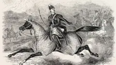 رسم للقائد شامل الذي قاد الحرب ضد الروس في القرن التاسع عشر