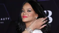 Rihanna at a Fenty Beauty event