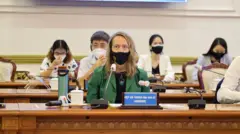 Bà Mary Tarnowka, Giám đốc điều hành AmCham, tại phiên họp ngày 20/8 với giới lãnh đạo TP HCM