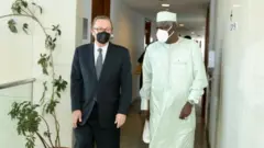 የአሜሪካ መንግሥት የአፍሪካ ቀንድ ልዩ መልዕክተኛ አምባሳደር ጄፈሪ ፌልትማን እና የአፍሪካ ሕብረት ኮሚሽን ሊቀመንበር ሙሳ ፋኪ።