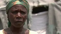 Farida Mawabiriza vit dans un camp temporaire pour les sinistrées du volcan.