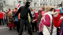 Акция пенсионеров в Минске