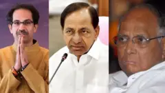 उद्धव ठाकरे, के.चंद्रशेखर राव, शरद पवार, शिवसेना, राष्ट्रवादी काँग्रेस