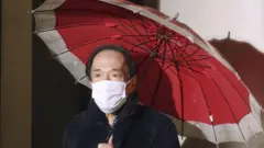 Kazuo Ueda speaks to media in Tokyo, Japan 10 February , 2023, in this photo taken by Kyodo.