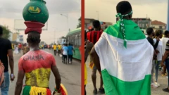 Ghana and Nigeria supporters
