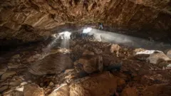 The entrance to the rock shelter in Zacatecas, Mexico