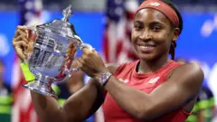 coco gauff with us open trophy