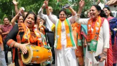 ભાજપના કાર્યકરોની ઉજવણી