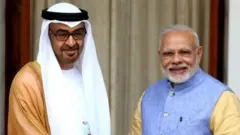 नरेंद्र मोदी आणि शेख अब्दुल्लाह बिन जायद अल नाहयान