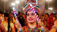 નવરાત્રીની ઉજવણીની તસવીર