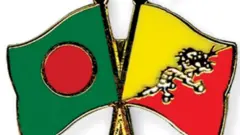 Bangladesh and Bhutan Flags