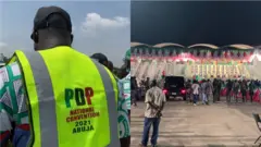 Aworan ibi ipade idibo ẹgbẹ oṣelu PDP nilu Abuja