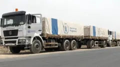እርዳታ የጫኑ የዓለም ምግብ ፕሮግራም ተሽከርካሪዎች (በሐምሌ ወር)