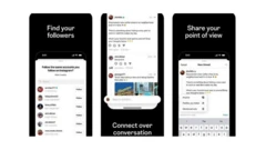 Capture d'écrans de la plateforme Threads