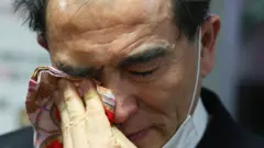 16일 당선이 확실시되자 눈물을 흘리는 태구민(태영호) 미래통합당 강남갑 국회의원 당선인