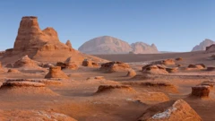ทะเลทรายลุต (Dasht-e Lut) ในประเทศอิหร่าน