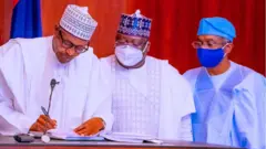 Muhammadu Buhari, Ahmad Lawan. na Femi Gbajabiamila