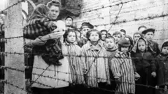 Children in a concentration camp