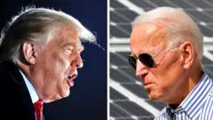 Composite image of Donald Trump and Joe Biden