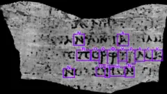 Identifikovana je reč „πορφυρας" iliti porfiras, starogrčku reč za ljubičasto